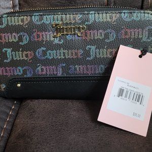 Juicy Rainbow On Black Wallet Large Zip Around Off The Chain Purse New With Tags